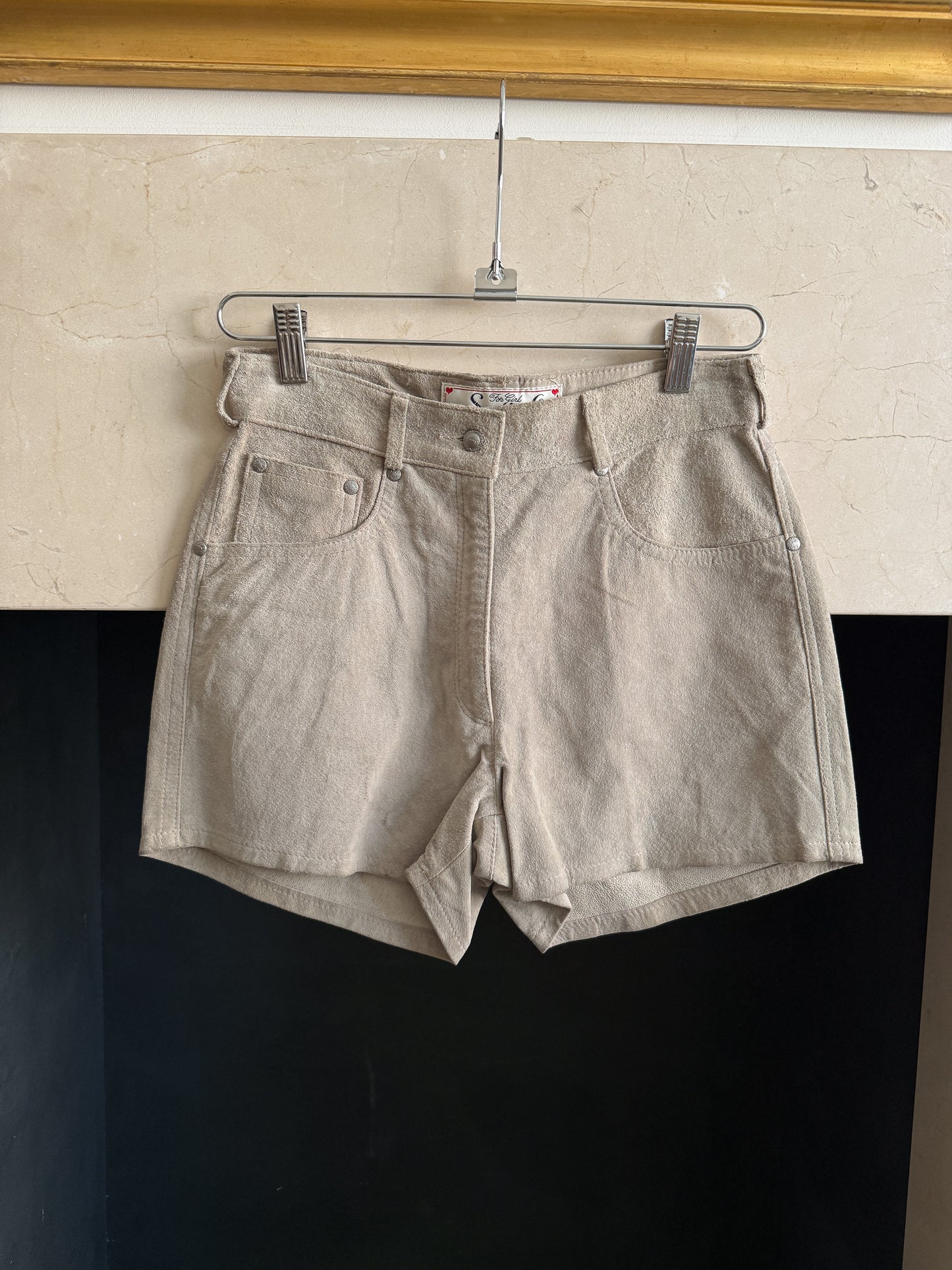 Suede High-Rise Shorts