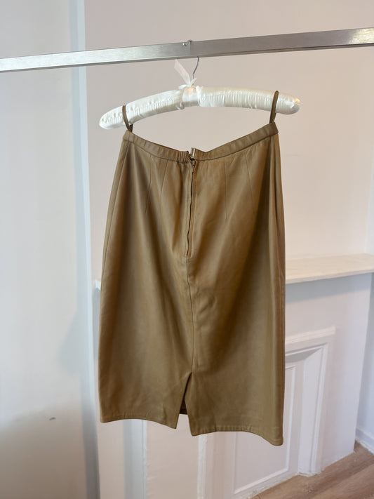 Donna Karan 1980s–90s Lambskin Pencil Skirt