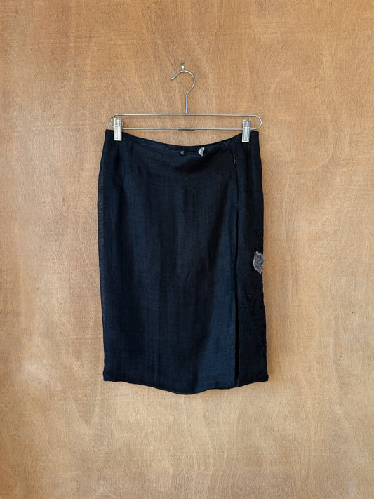 Alessandro Dell'Acqua 1990s Slit Skirt