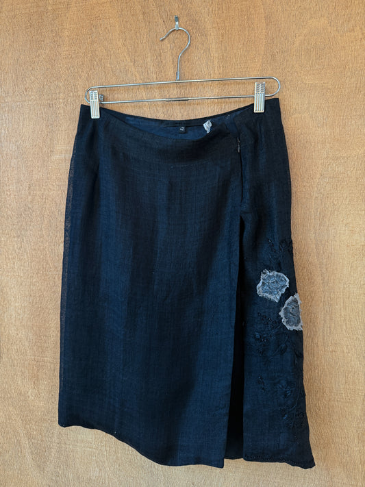 Alessandro Dell'Acqua 1990s Slit Skirt