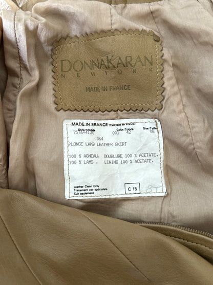 Donna Karan 1980s–90s Lambskin Pencil Skirt