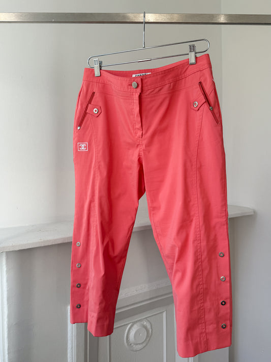 Chanel 2000s Coral Cropped Trousers