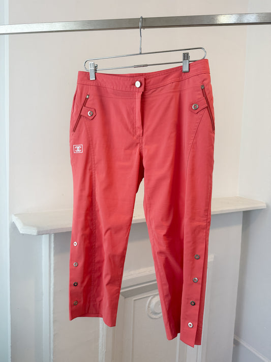 Chanel 2000s Coral Cropped Trousers