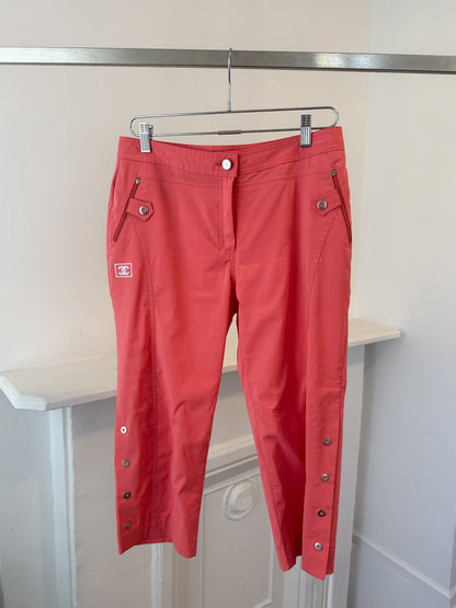 Chanel 2000s Coral Cropped Trousers
