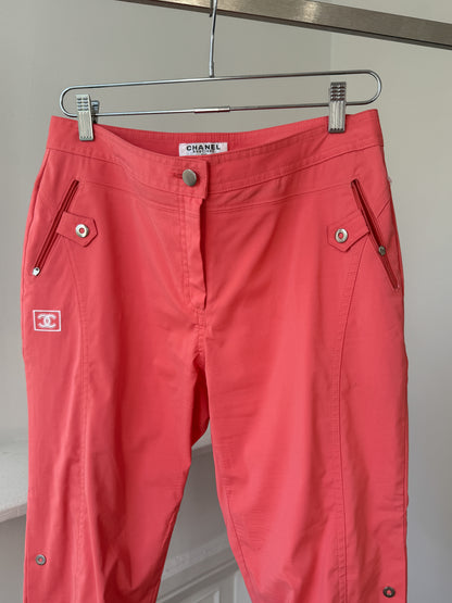 Chanel 2000s Coral Cropped Trousers