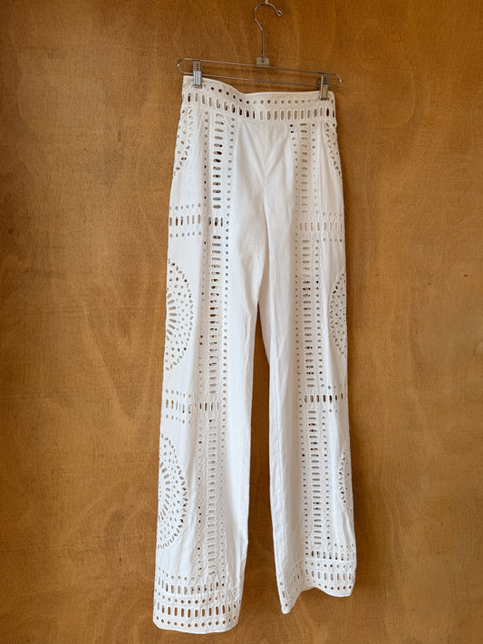 Alberta Ferretti Eyelet Trousers