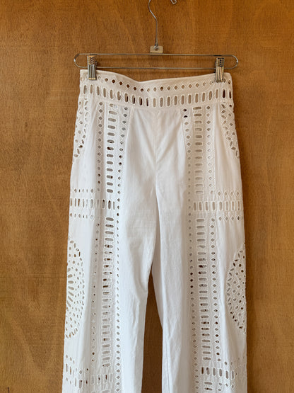 Alberta Ferretti Eyelet Trousers