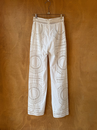 Alberta Ferretti Eyelet Trousers