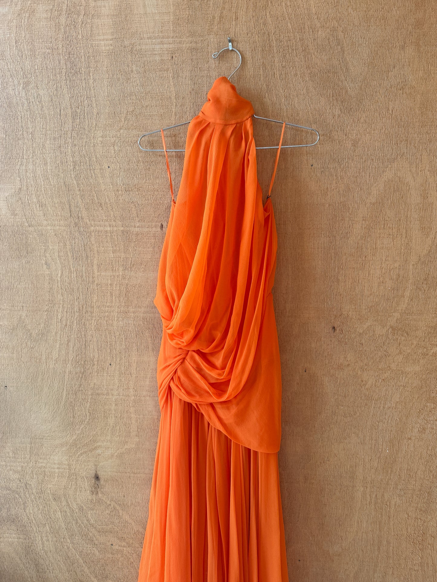 Alberta Ferretti Chiffon Halter Dress