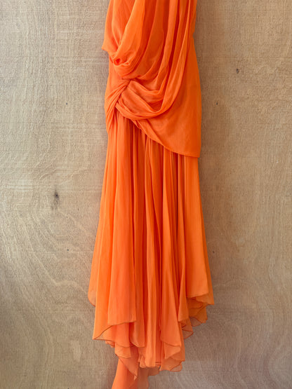 Alberta Ferretti Chiffon Halter Dress