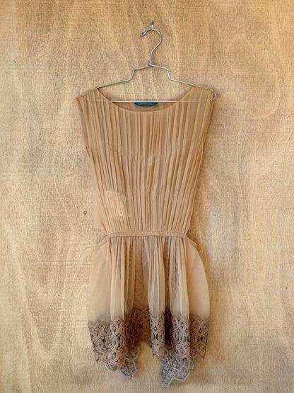 Alberta Ferretti Blush Pleated Top
