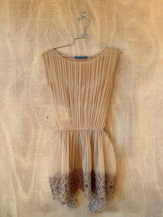 Alberta Ferretti Blush Pleated Top
