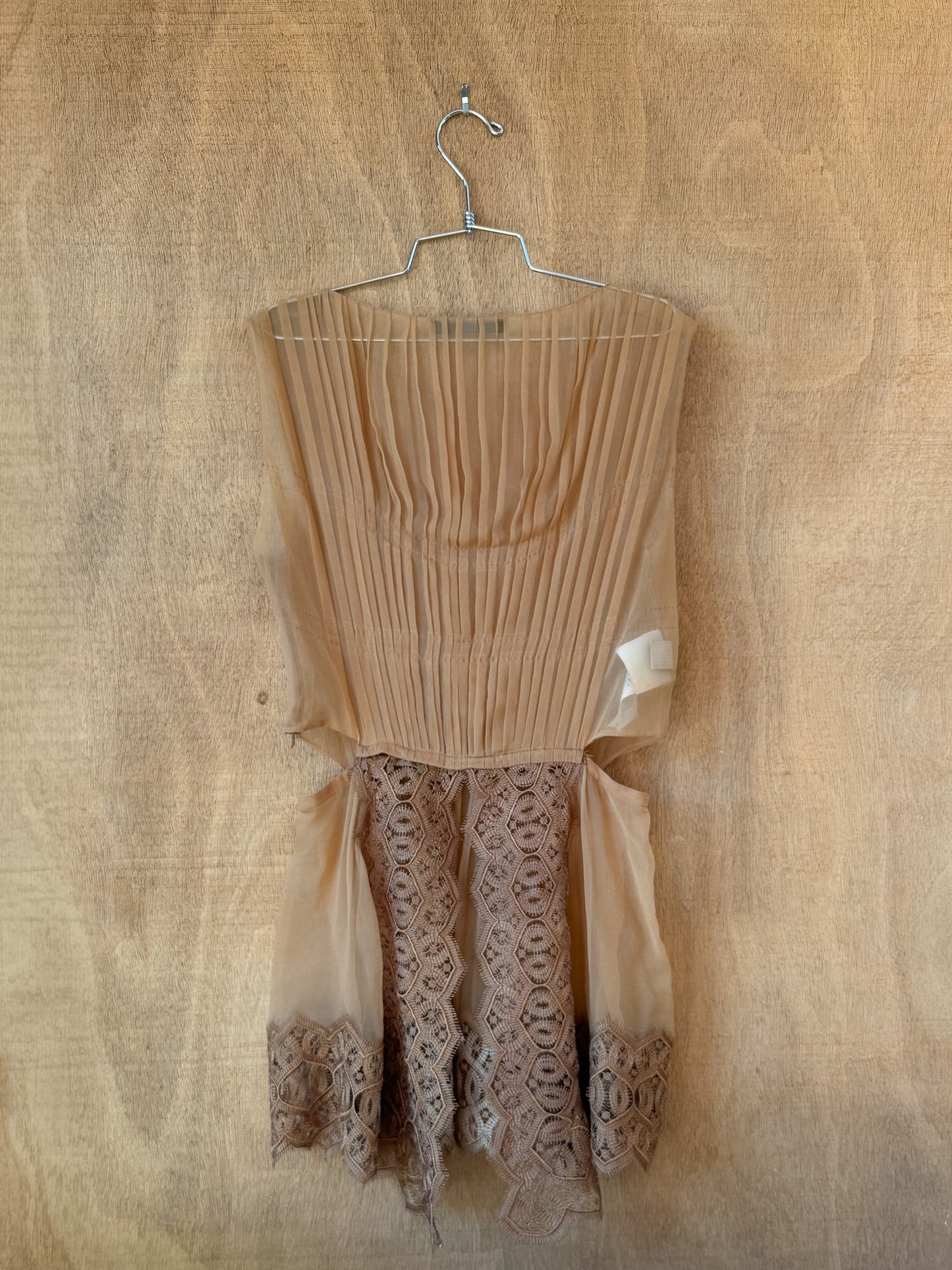Alberta Ferretti Blush Pleated Top