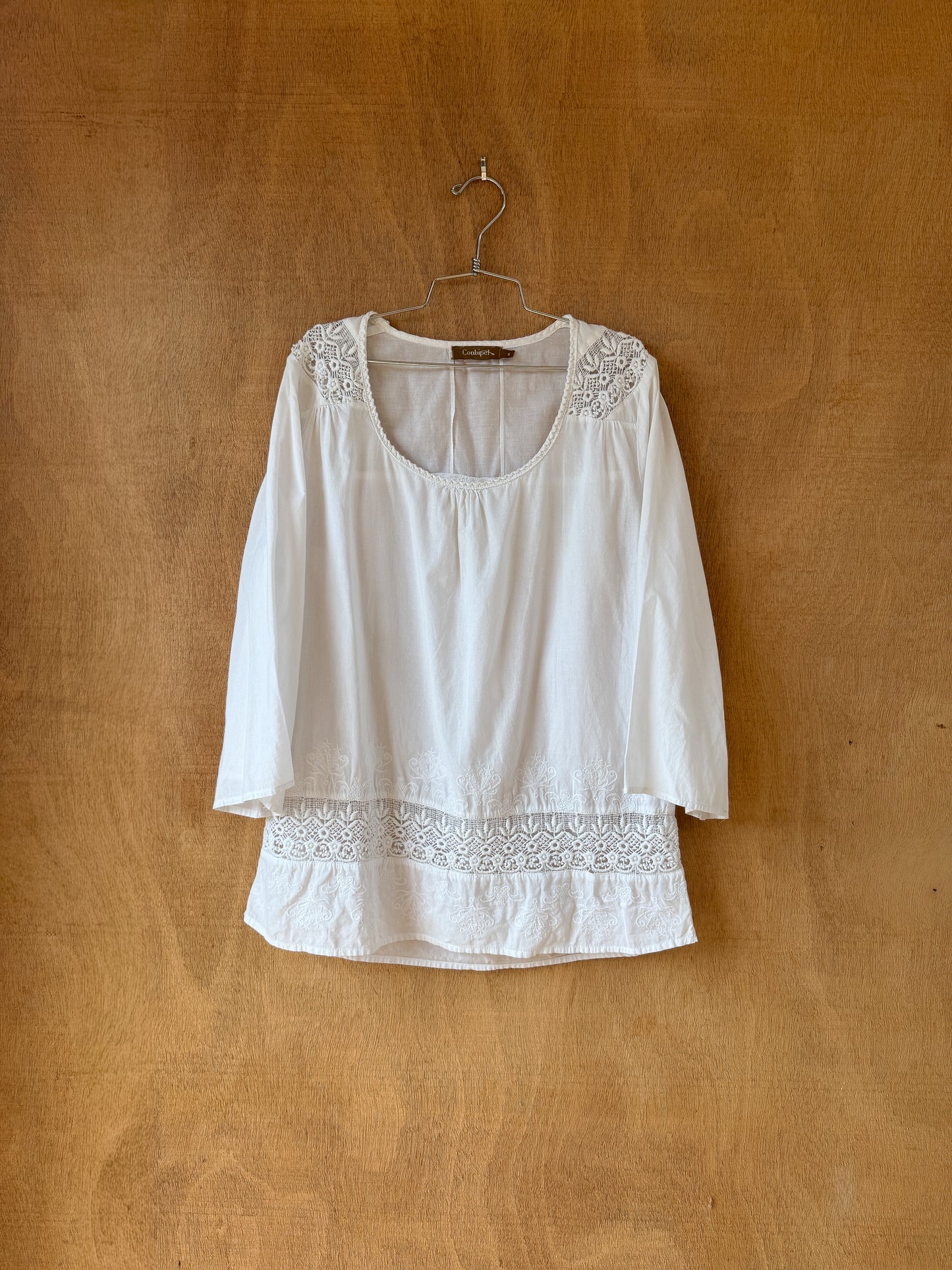 Scoop Neck Cotton Blouse