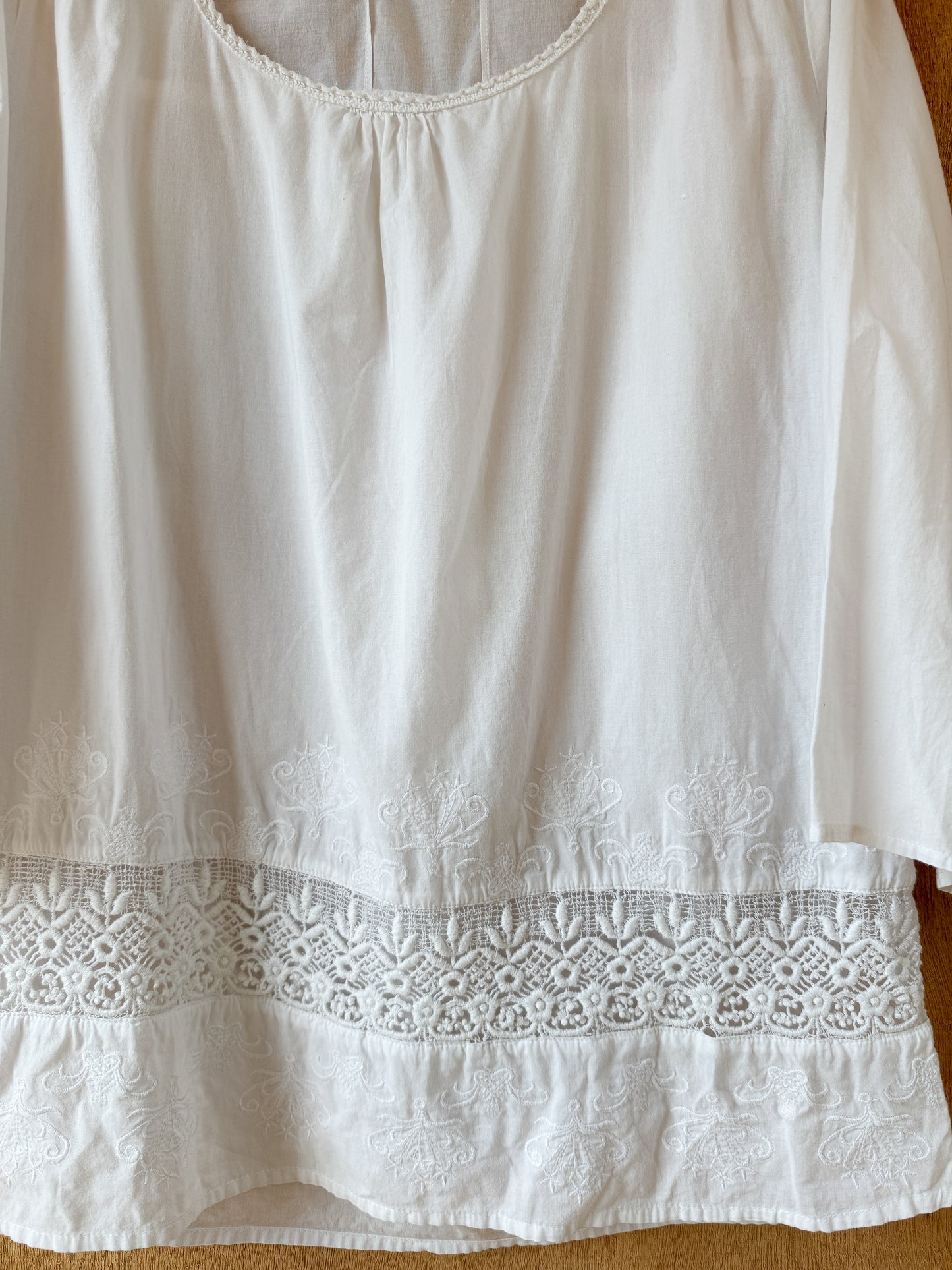 Scoop Neck Cotton Blouse