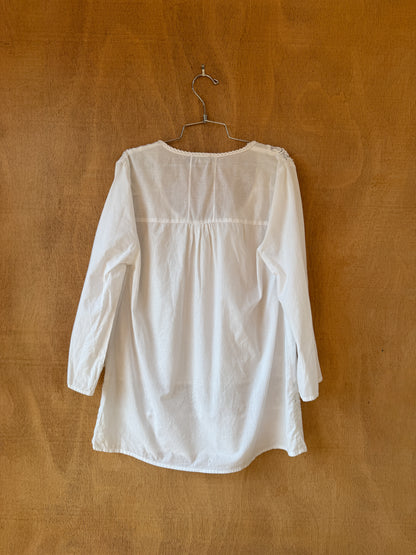 Scoop Neck Cotton Blouse