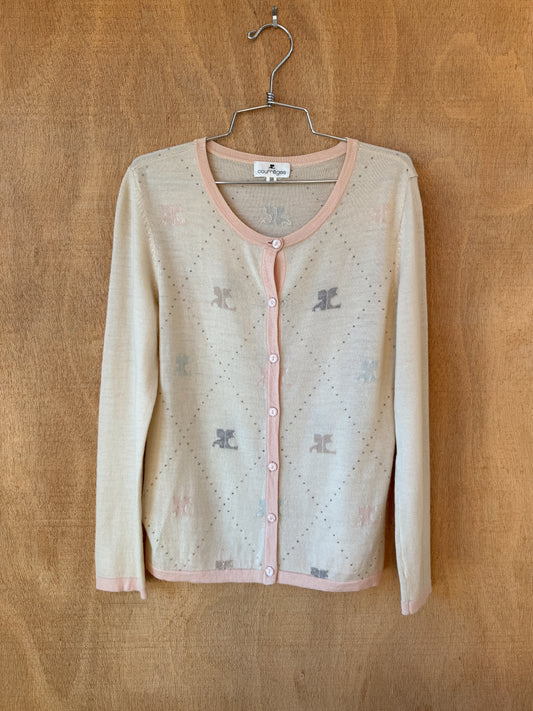 Courrèges Logo Cardigan