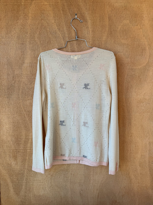 Courrèges Logo Cardigan