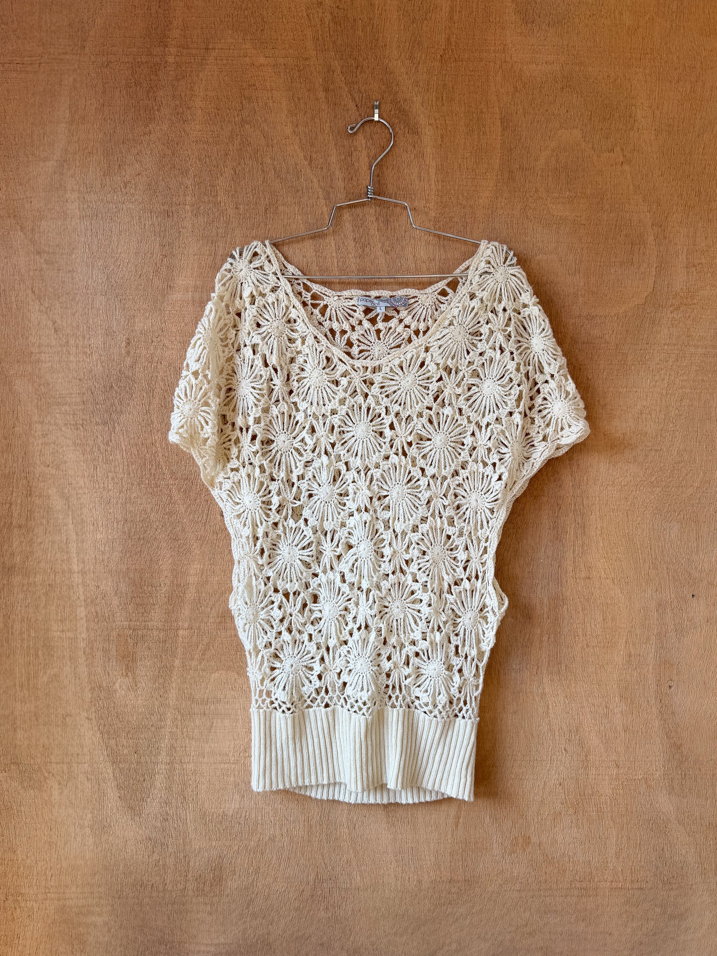 Floral Crochet Slouchy Top