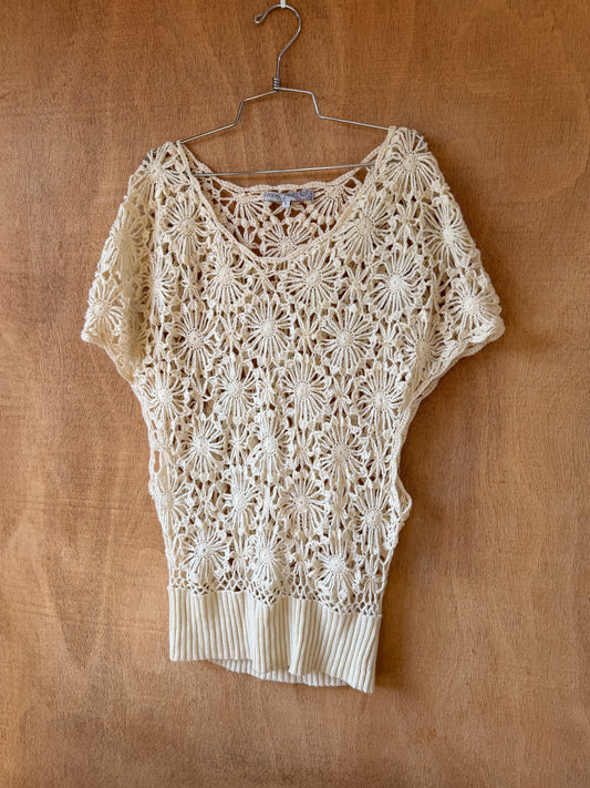 Floral Crochet Slouchy Top
