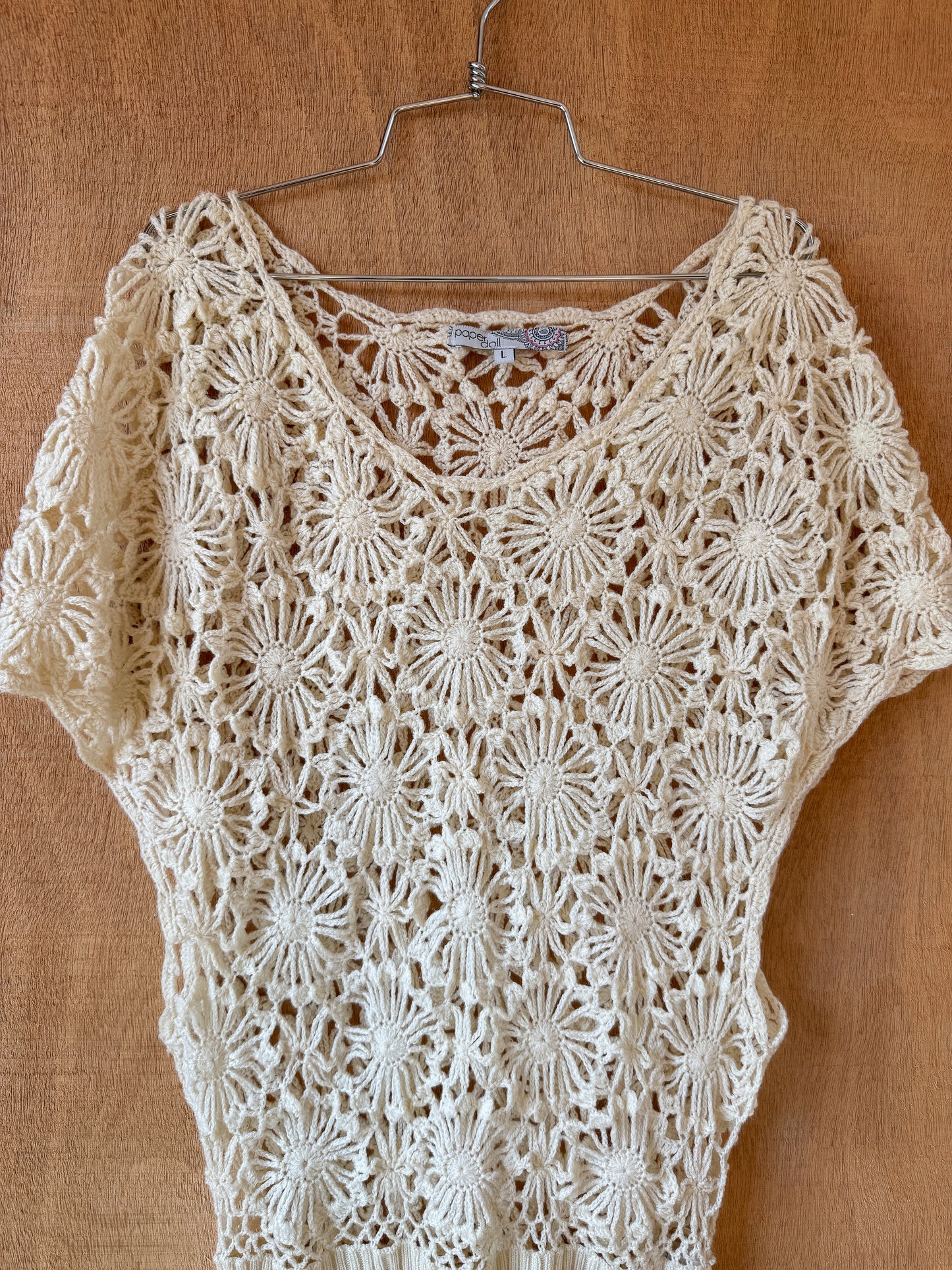 Floral Crochet Slouchy Top