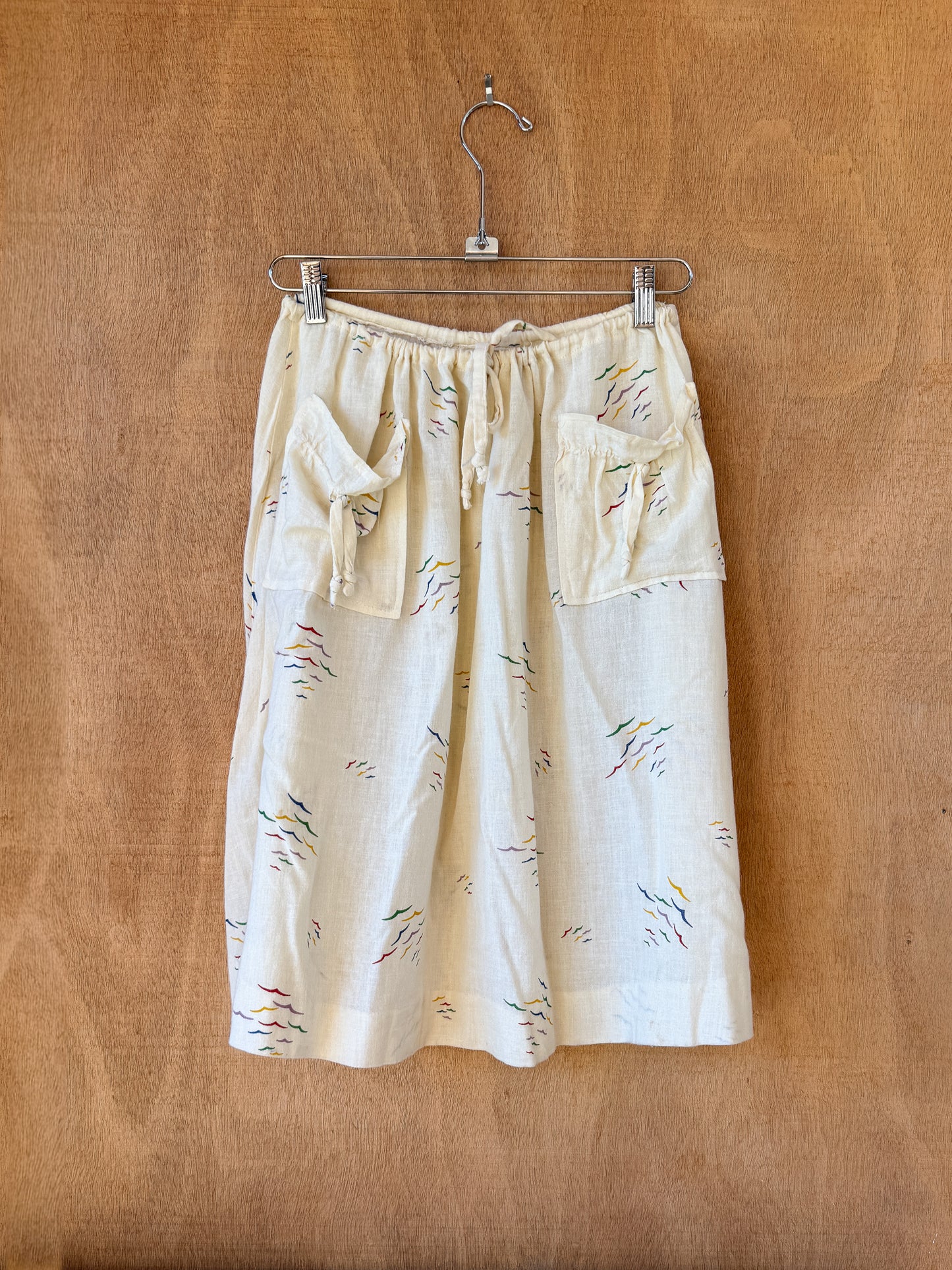 Drawstring Cotton Skirt