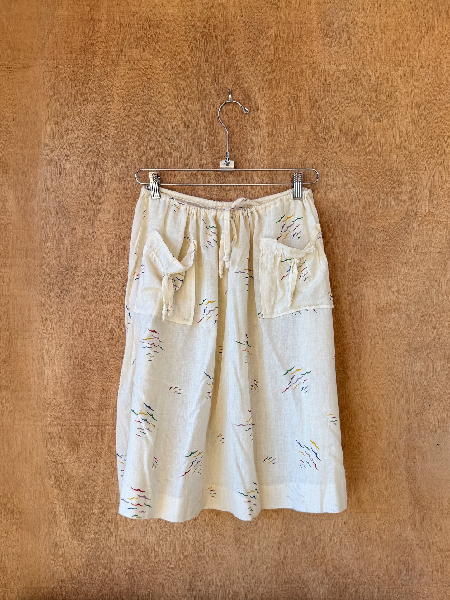 Drawstring Cotton Skirt