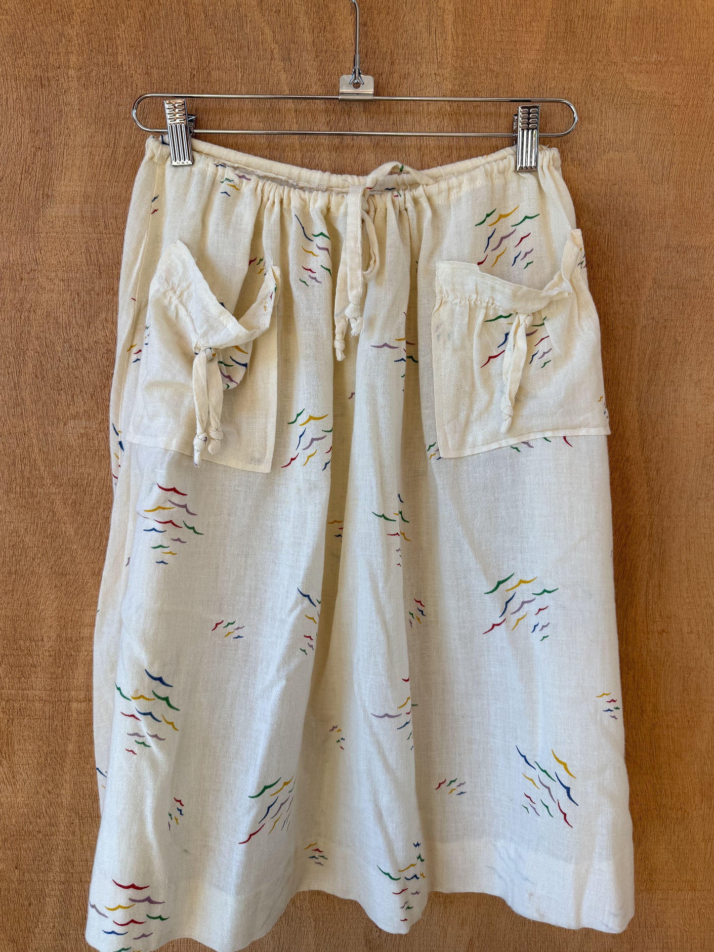 Drawstring Cotton Skirt