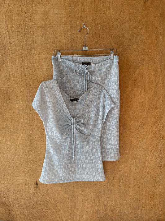 Fendi Mare Zucca Top & Skirt Set