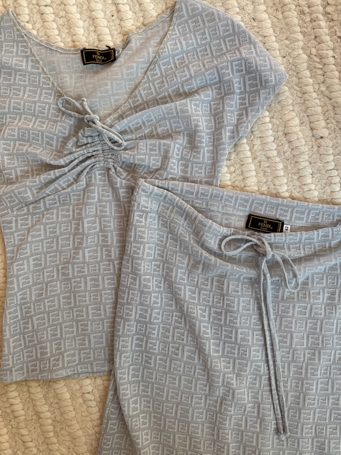 Fendi Mare Zucca Top & Skirt Set