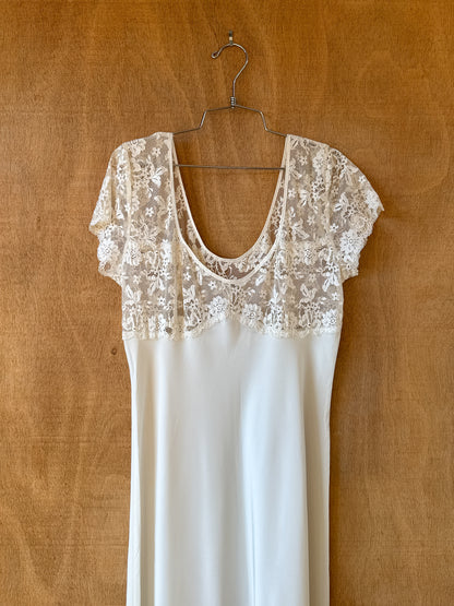 Vintage Italian Silk & Lace Dress