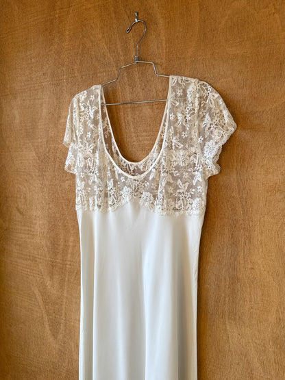 Vintage Italian Silk & Lace Dress