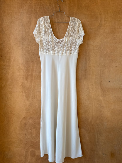 Vintage Italian Silk & Lace Dress