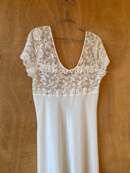 Vintage Italian Silk & Lace Dress