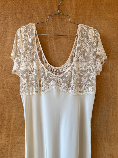 Vintage Italian Silk & Lace Dress