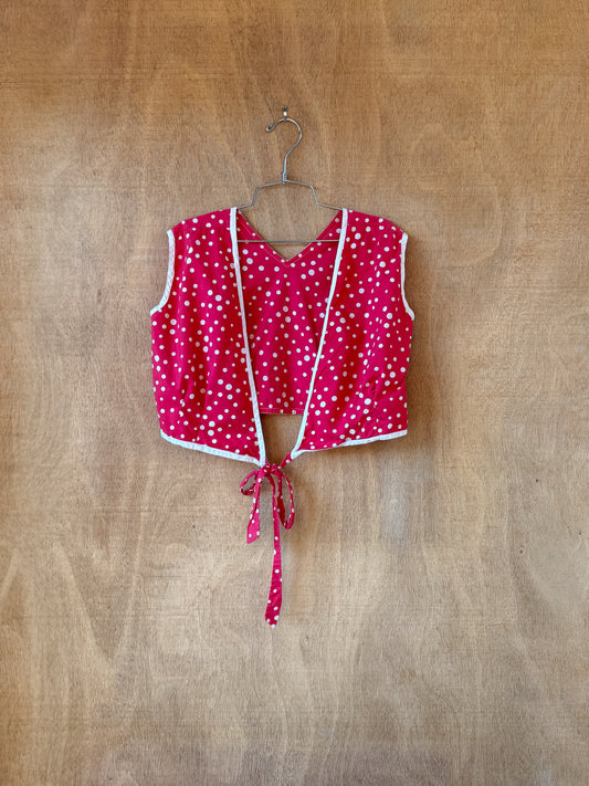 Italian Vintage Polka Dot Top
