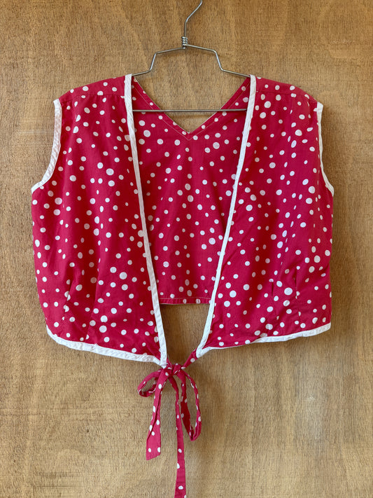 Italian Vintage Polka Dot Top