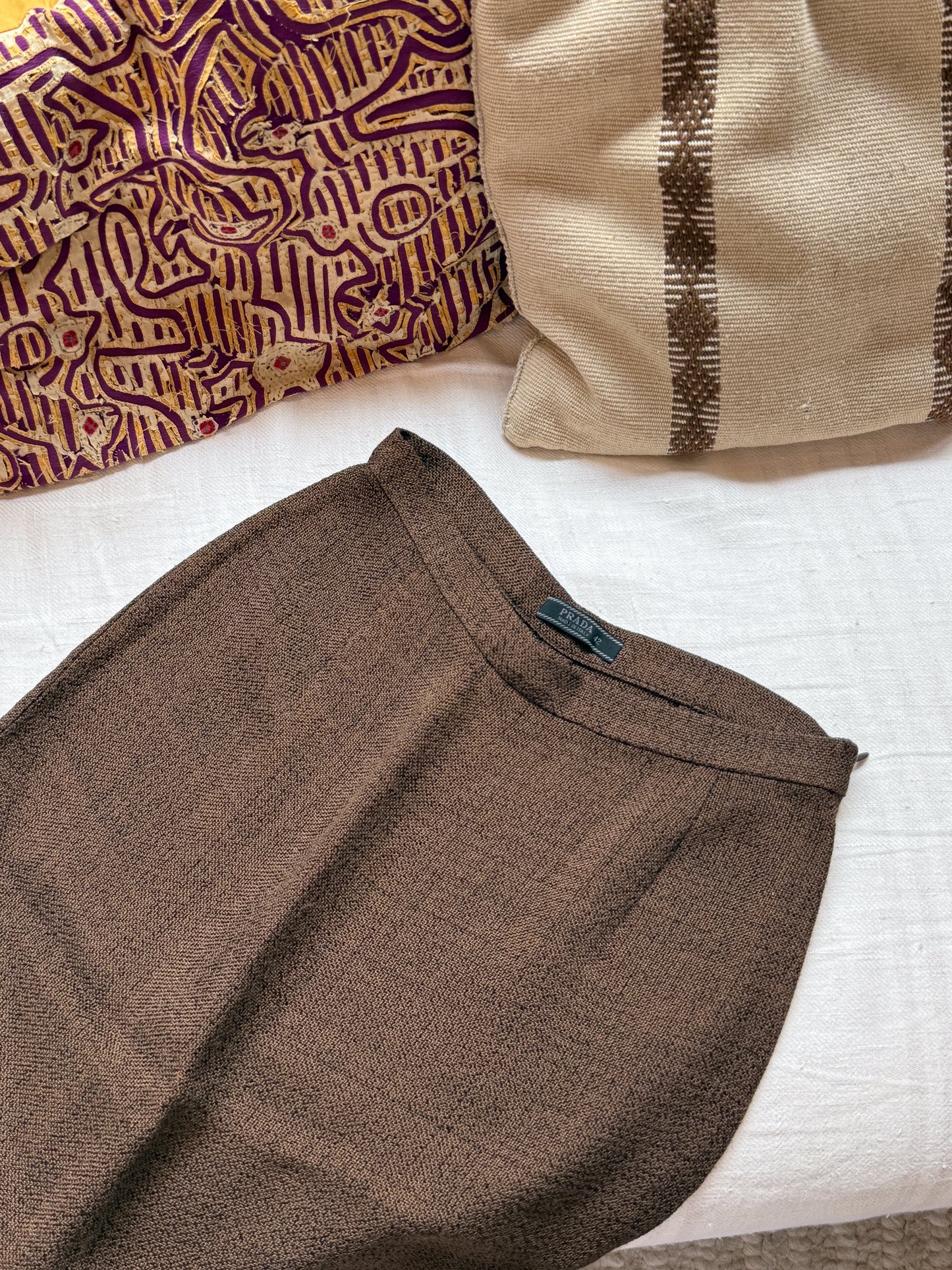 Prada Linen Pencil Skirt