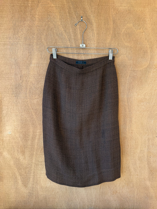 Prada Linen Pencil Skirt