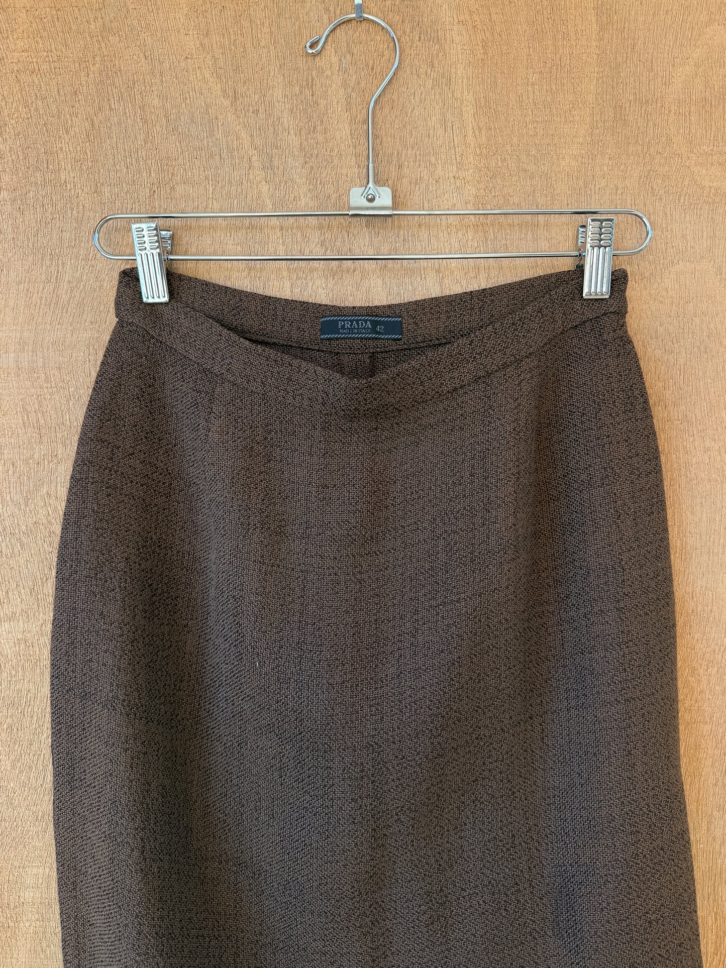 Prada Linen Pencil Skirt