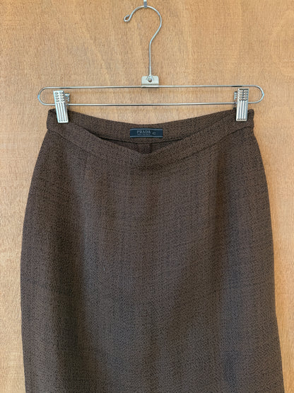 Prada Linen Pencil Skirt