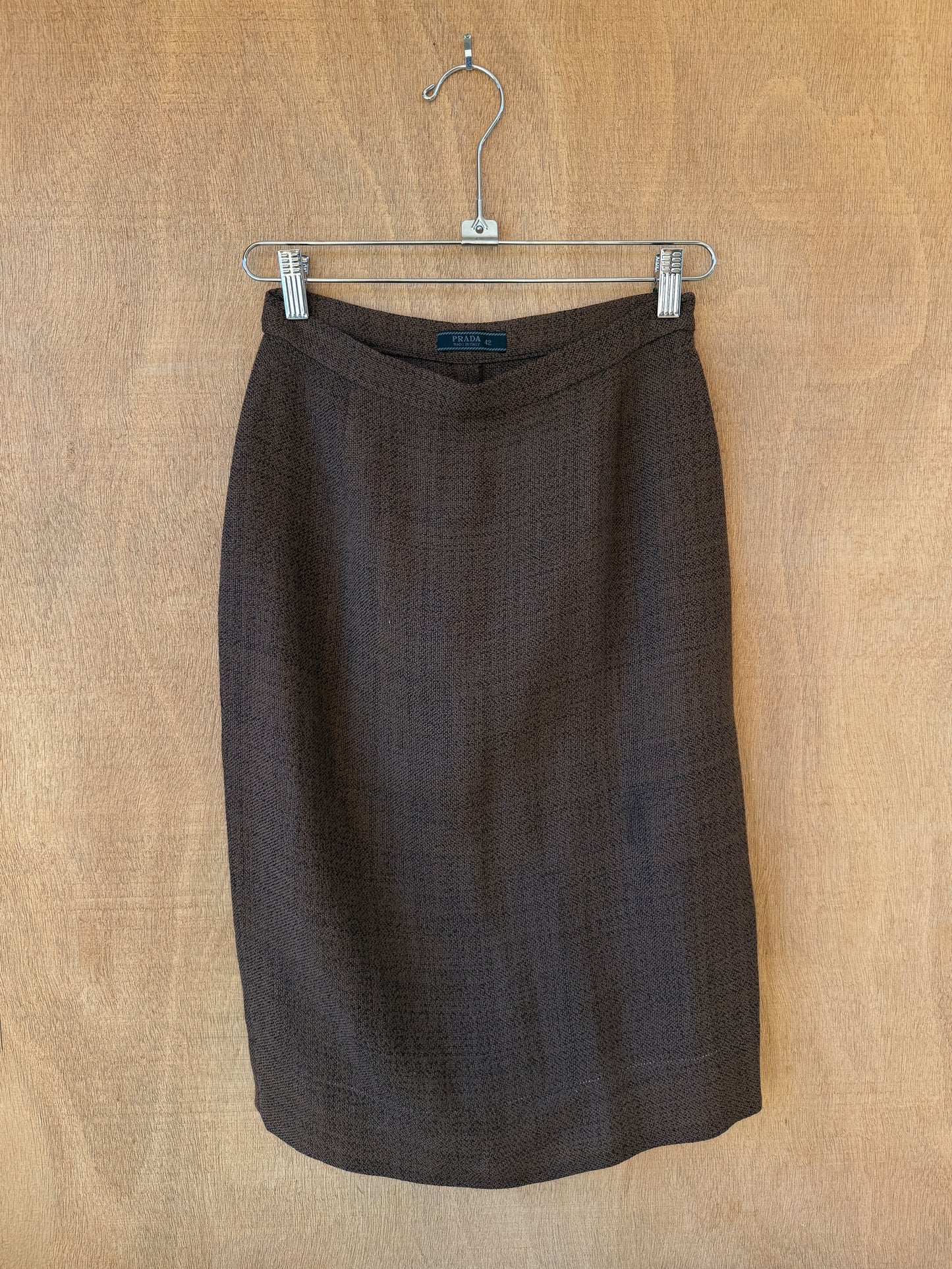Prada Linen Pencil Skirt