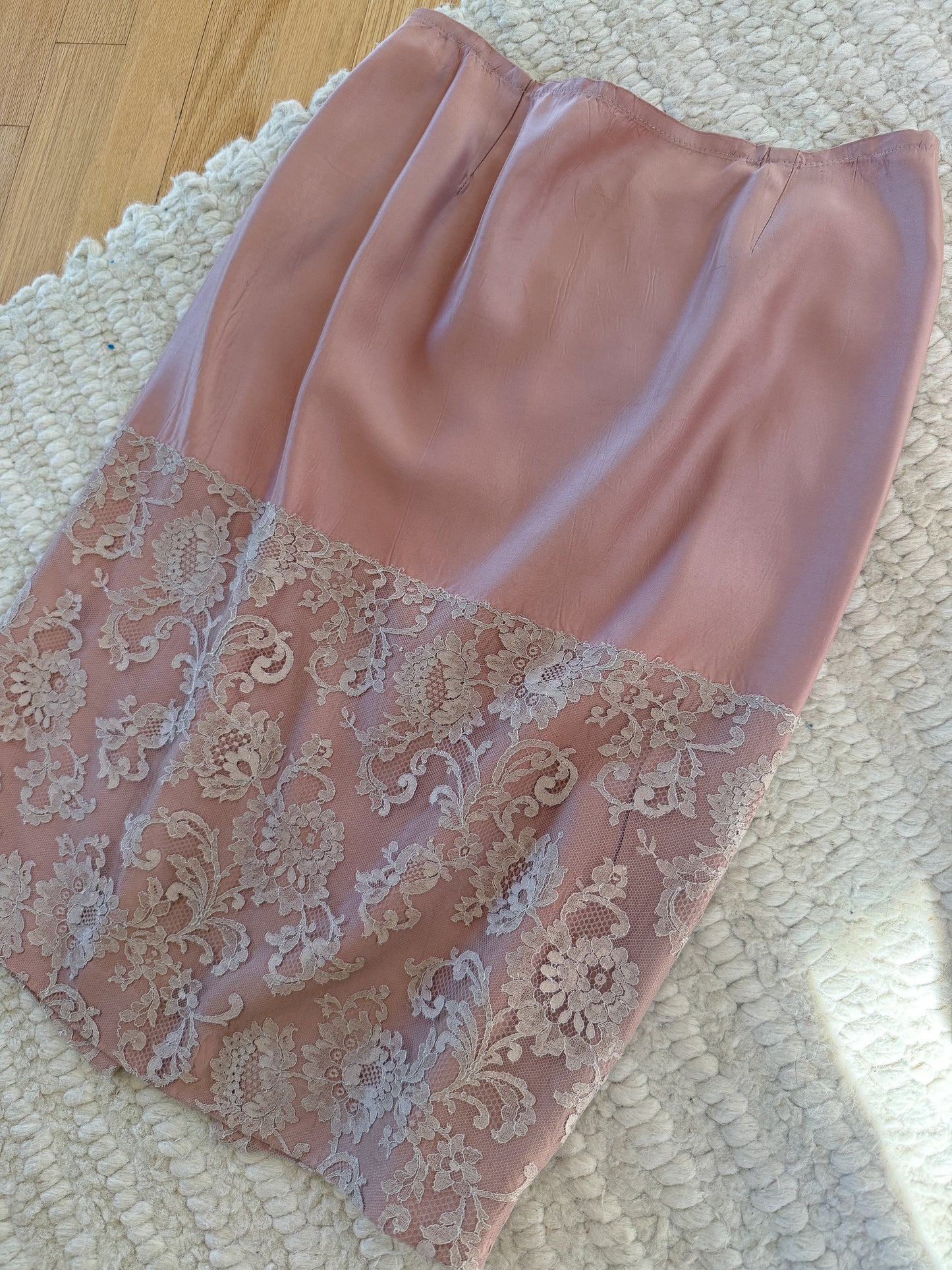 Dusty Rose Silk Skirt