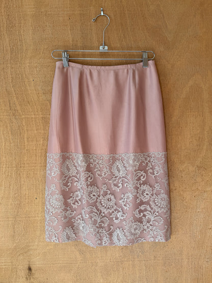 Dusty Rose Silk Skirt