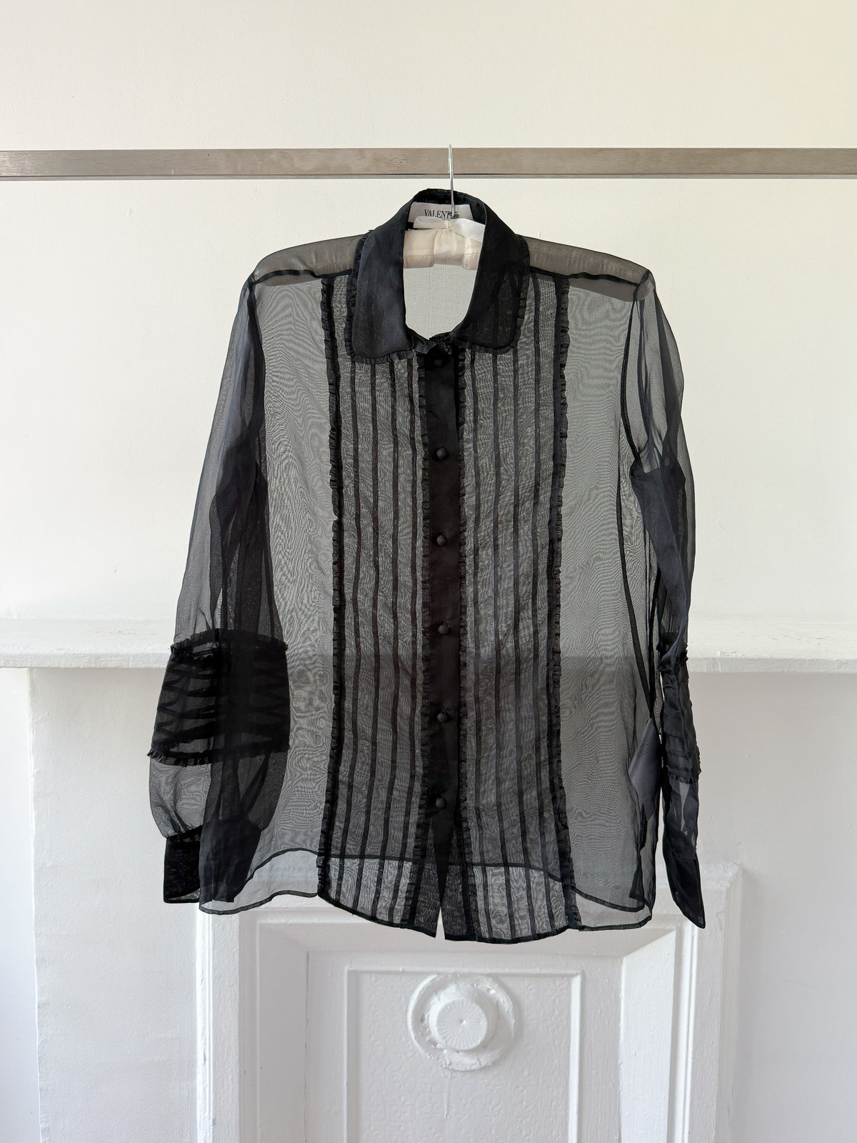 Valentino 2010s Sheer Silk Organza Blouse
