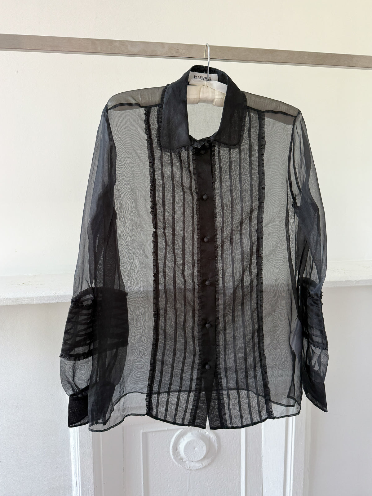 Valentino 2010s Sheer Silk Organza Blouse