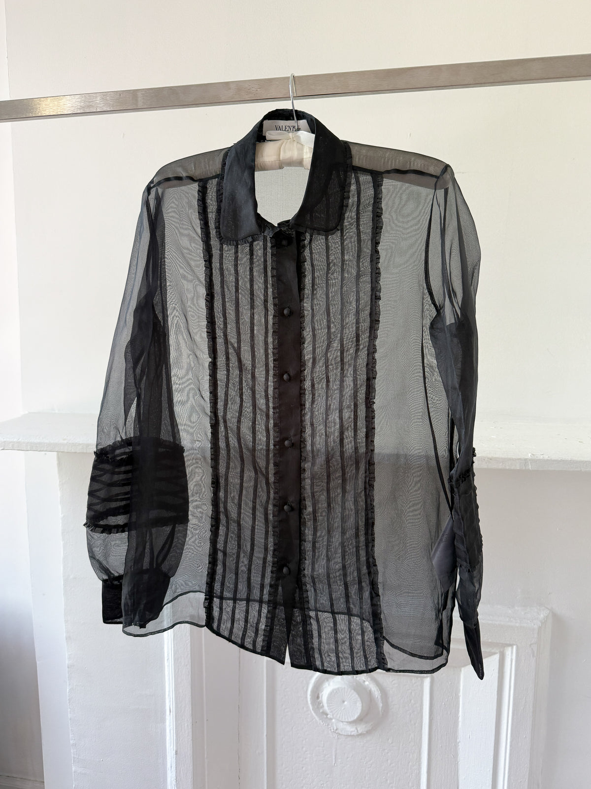 Valentino 2010s Sheer Silk Organza Blouse