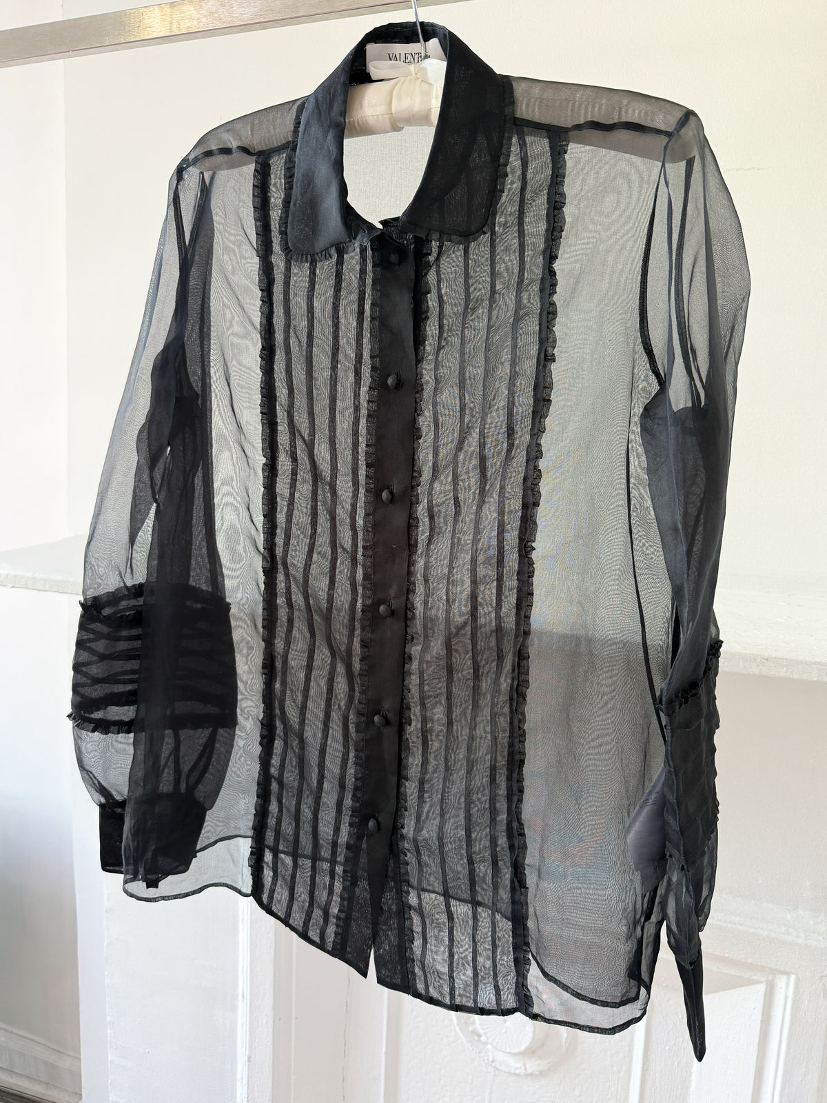 Valentino 2010s Sheer Silk Organza Blouse