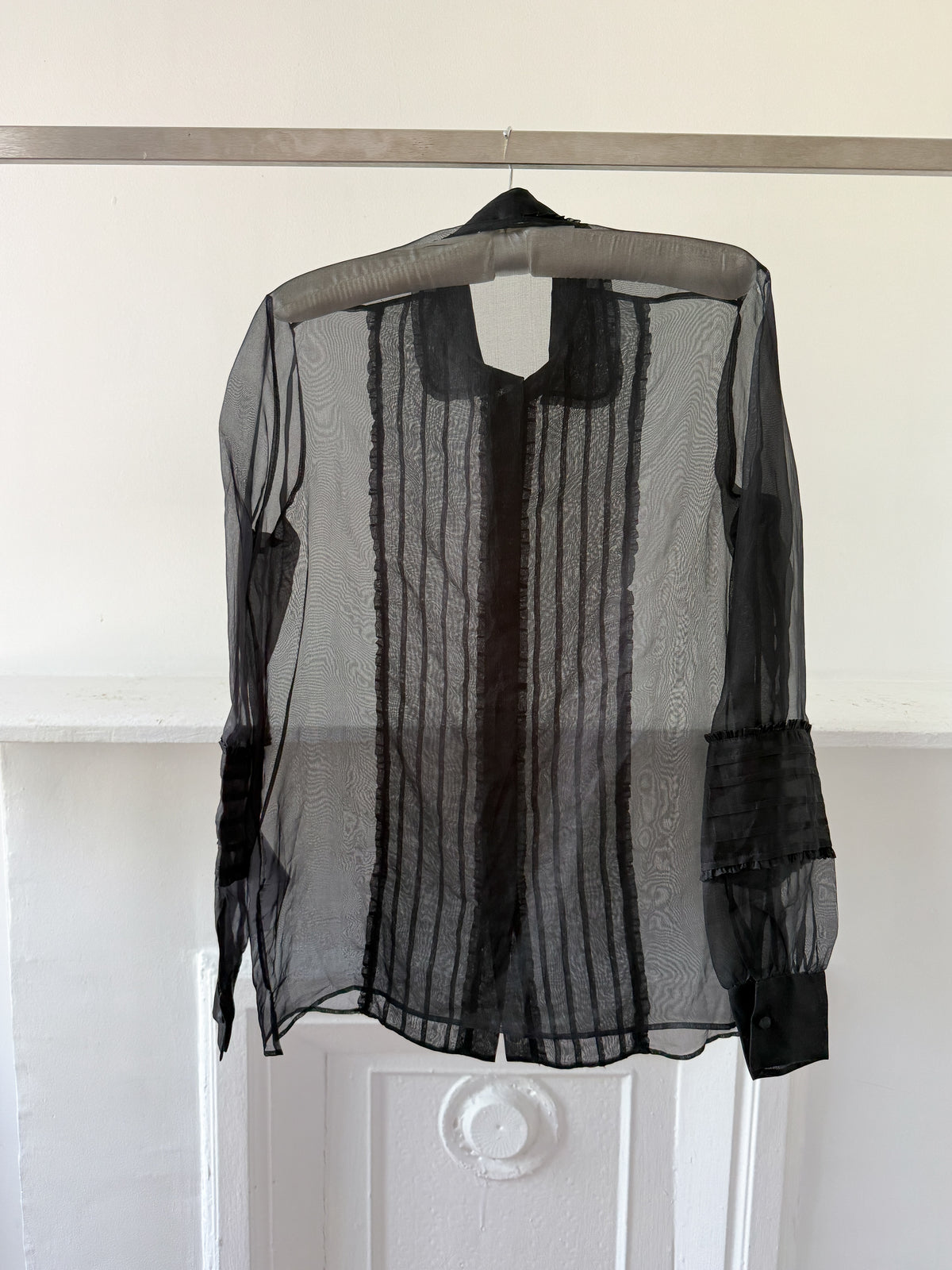 Valentino 2010s Sheer Silk Organza Blouse