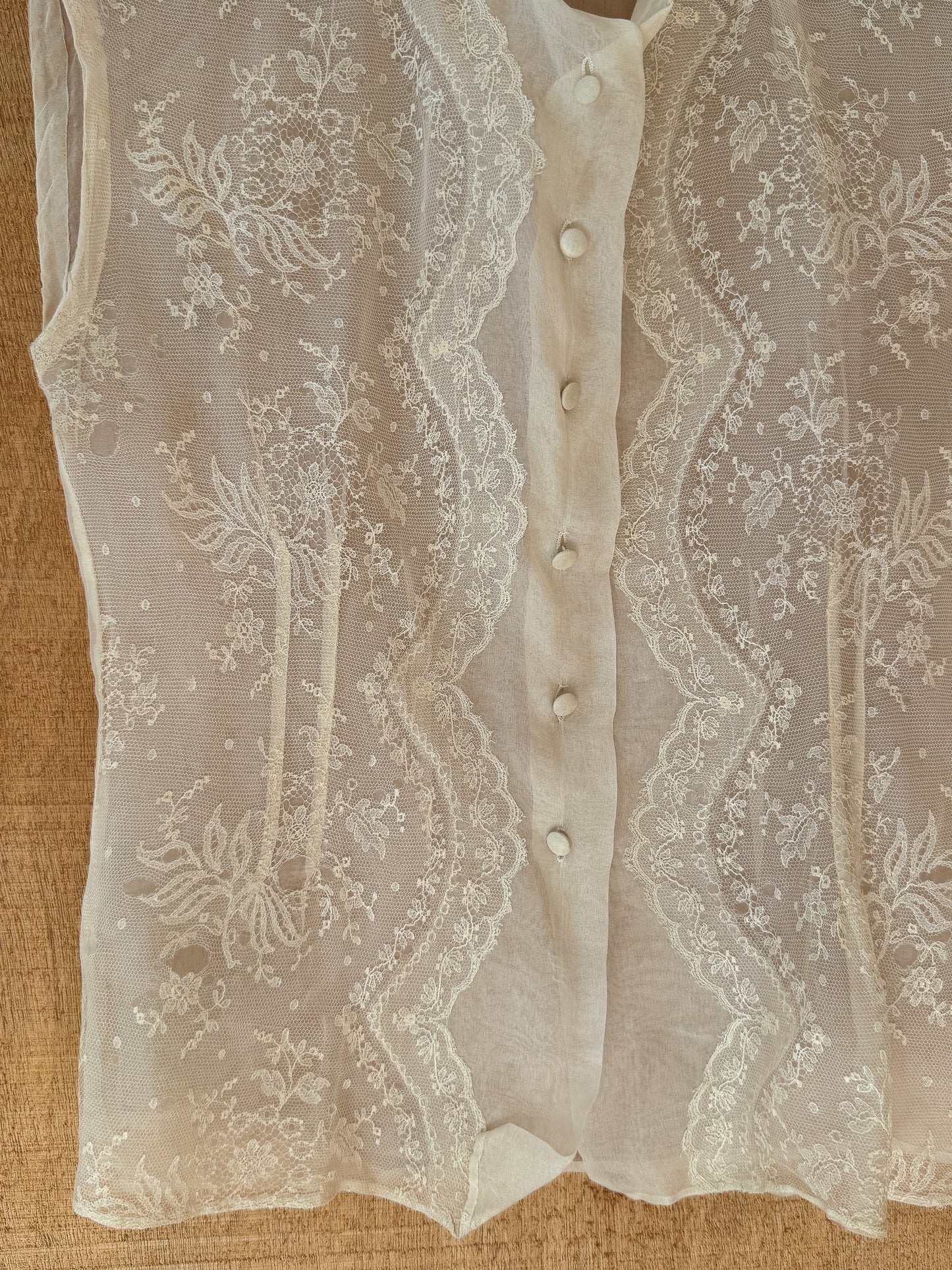 Antique Sheer Lace Blouse